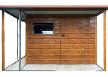 Domek ogrodowy 2,5x2,5m + 2x wiaty drzwi okno rynny  TS1296