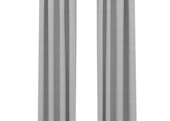 Zasłony stylizowane na lniane 2 szt. szare 140x225 cm WM-321169