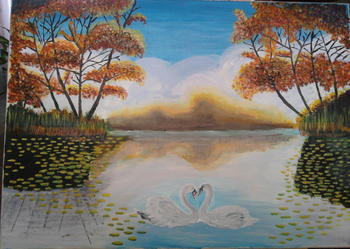 Obraz olej na płótnie, sygnowany, wymiary: 70 x 50 cm, Olejny, Płótno, Obrazy olejne np. do salonu