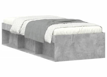 Rama łóżka szarość betonu mała pojedyncza 75x190 cm WM-3203848