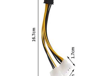 Zasilanie 8pin dla GPU grafiki ze złączy Molex, adapter zasilania PCIE GPU