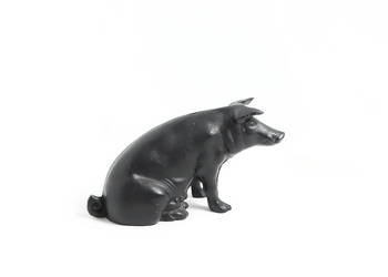 Antyczna Żeliwna Skarbonka Świnia – Ciężka 2,3 kg | Vintage / Loft