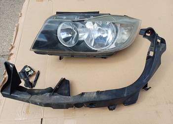 Reflektor / Lampa lewa BMW E90 / E91 ZKW + Ramię reflektora