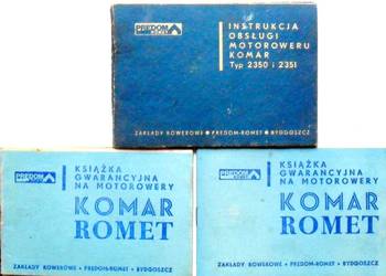 Motorower KOMAR Instrukcja Obsługi Książeczka Gwarancyjna