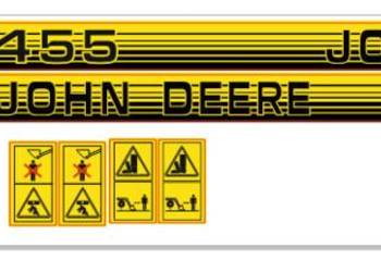 Zestaw naklejek na traktorek John Deere 455