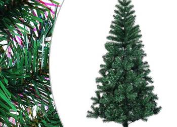 vidaXL Sztuczna choinka z opalizującymi końcówkami, zielona（SKU:344641）