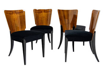 Komplet Czterech Krzeseł Proj. Halabala Model H-214 Stare Krzesła Antyki