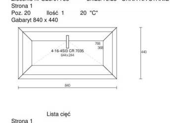 Okno PCV - 84,0 x 44,0   ORZECH OD ZEWNĄTRZ