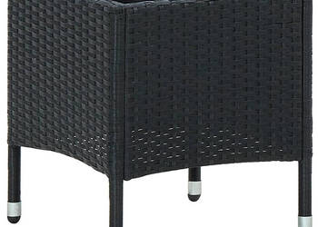 Stolik ogrodowy czarny 40 x 40 x 45 cm rattan PE WM-45901