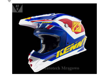 KASK KENNY TRACK CROSS ENDURO  NIEBIESKO CZERWONO L