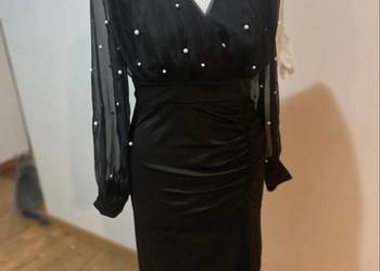 Nowa Czarna elegancka sukienka / M