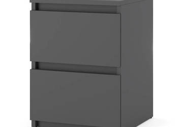 Szafka Nocna Dla Dziecka Szara Mat 2 Szuflady Nowoczesny Stolik Loft 30cm