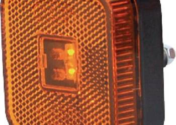 Lampa obrysowa LED, kwadratowa, 12/24V z przewodem i uchwytem Kramp LA30122