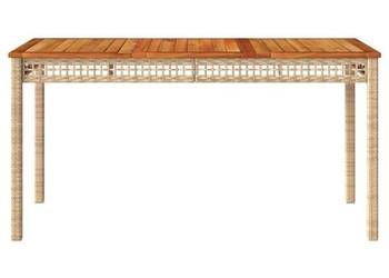 vidaXL Stół ogrodowy, beżowy, 140x80x75 cm(SKU:366278)