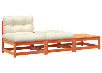 Ogrodowa sofa bez podłokietników z poduszkami i podnóżkami WM-838146