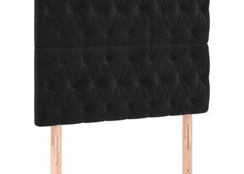 Zagłówek do łóżka z LED czarny 90x7x118/128 cm aksamit WM-3122798