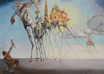 Obraz na prezent Kuszenie świętego Antoniego - Salvador Dali