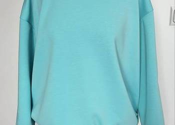 Bluza damska masełko wiskoza bawełna Turkusowa klasyczna