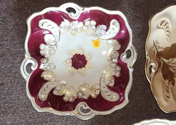 Patera Z ażurem.  Oskar Schlegelmilch. Ręcznie malowana