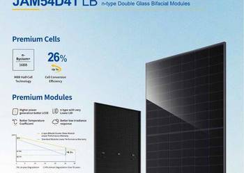 PALETA 36 szt. JA Solar JAM54D41 460W Full Black Bifacial