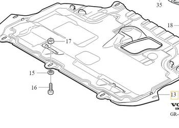 VOLVO C30 S40 V50 oslona silnika pod silnik OE 31290618
