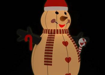 vidaXL Nadmuchiwany bałwan z oświetleniem LED, 360 cm(SKU:345378)