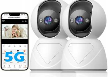 ZESTAW 2X KAMERA MONITORING 3MP 5G WIFI 360 STOPNI NIANIA ZOOM
