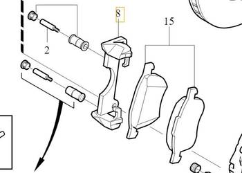 VOLVO S60 V60 przednie jarzmo hamulcowe 16,5" 36000149