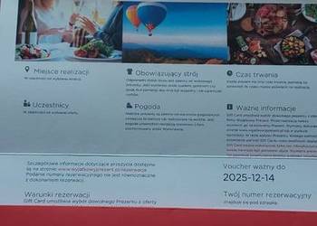Voucher- karta podarunkowa "wyjątkowy prezent" wartość 200 zł