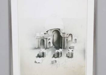 Litografia Czeskiego artysty Peter Paul Oprawiona w ramę za szkłem