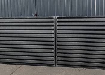 Brama dwuskrzydłowa 4m z furtką 90cm ażurowa palisadowa komplet