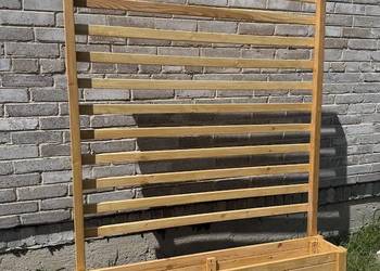 Donica drewniana z pergolą 150 cm | złoty dąb taras ogród