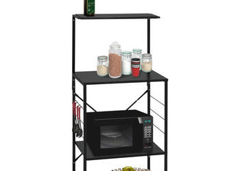 Szafka na mikrofalówkę czarna 60x396x123 cm WM-288238