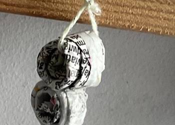 Kolczyki z gazety handmade