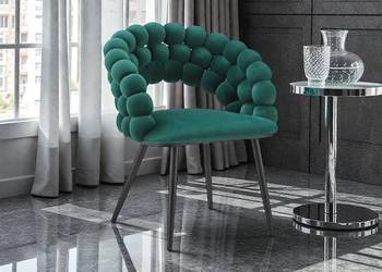 Krzesło Tapicerowane Bubble Black Zielone, Wysyłka 24H, Dostawa 0zł!