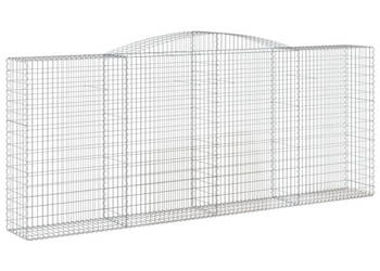 Kosze gabionowe 4 szt 400x50x160/180 cm galwanizowane żelazo WM-3147037