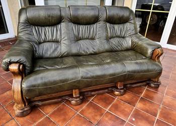 Kanapa skórzana skóra naturalna sofa z funkcją spania rozkładana wypoczynek