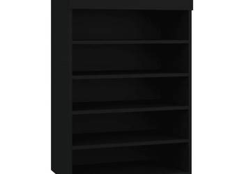 Szafka na buty czarna 60x35x105 cm materiał drewnopochodny WM-812790