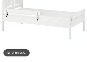 Łóżko dziecięce białe Ikea Kritter 70 x 160 (dno, barierka)