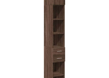 Wąska szafka brązowy dąb 30x425x225 cm WM-3281272
