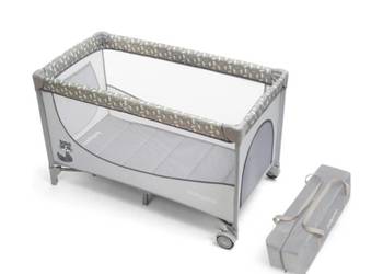 Babyono Łóżeczko turystyczne Basic Szare + 2 materac wartości 99zł