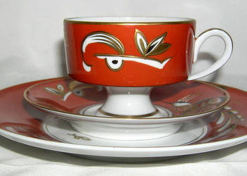 filiżanka trio vintage UNIKAT Wallendorf koliber_D35