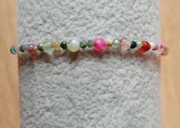 Bransoletka na rękę z kamieni naturalnych - agat indyjski.