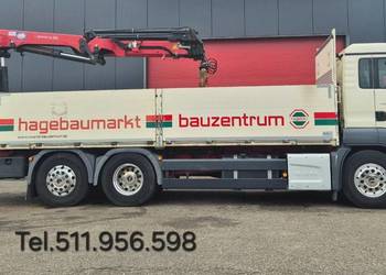 Budowlany do palet Skrzyniowy 6x2 z tylnym dzwigiem Man