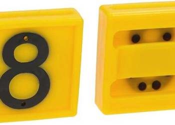 Cyfra do obroży, nr 8 żółta 45x45mm 306008FA
