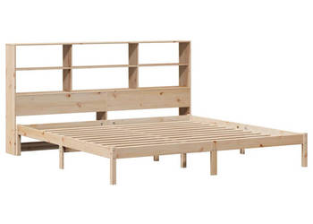 Łóżko z regałem bez materaca sosnowe 200x200 cm WM-3321595