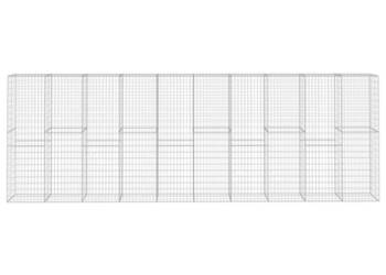 vidaXL Ściana gabionowa z pokrywą, galwanizowana stal(SKU:145089)
