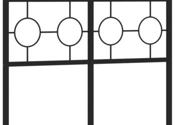 Metalowe wezgłowie czarne 120 cm WM-376257
