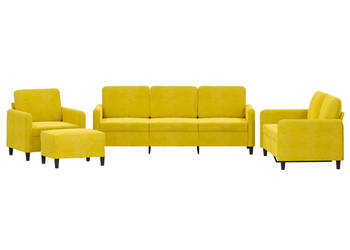 4-cz. komplet wypoczynkowy czarny obity aksamitem WM-3201950