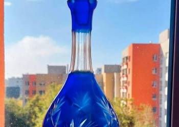 Piękna, duża, karafka, kryształowa PRL.